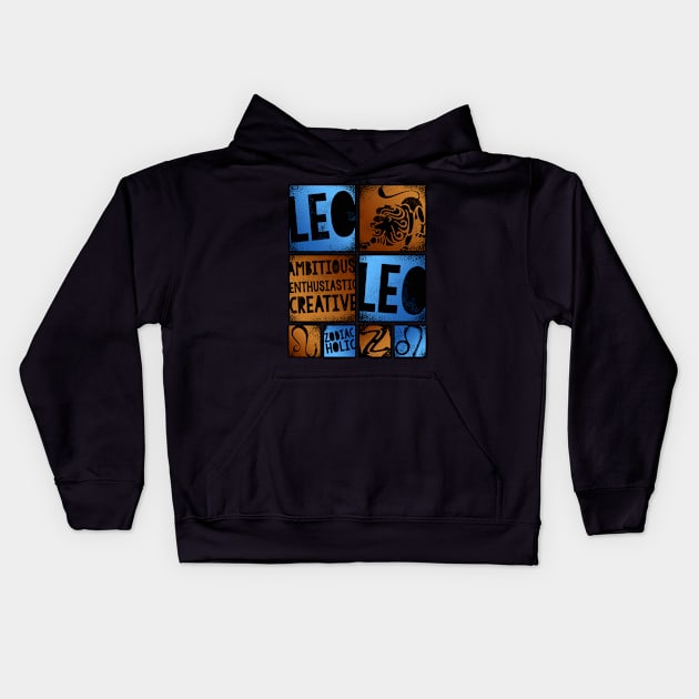 Zodiac LEO Graffiti Box Series Kids Hoodie by ZODIAC HOLIC